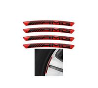 Autocollant jante Mercedes AMG Emblème Badge Rouge (Lot de 4)