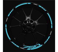 Autocollant Jante Moto Autocollants pour Jantes De Moto pour Kawasaki pour Z750 pour Z 750 17 Pouces - Décoration Réfléchissante pour La Nuit Réfléchissant Stickers(Couleur 25)