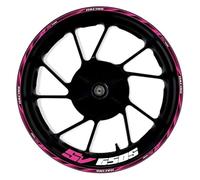 Autocollant Jante Moto Bandes Adhésives Réfléchissantes pour Jantes De Moto pour Suzuki SV 650 S SV650S 17 Pouces - Autocollants Étanches pour Moyeux Réfléchissant Stickers(Couleur 6)