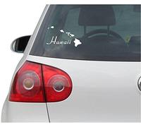Autocollant JDM Die cut HAWAII Iles Tropicales Voiture Camion Ordinateur Portable Autocollant Vinyle Blanc 190 mm x 109 mm