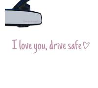 Autocollant Je T'ai-me, Conduis Prudemment Pour Rétroviseur - Autocollant Je T'ai-me, Conduis Prudemment Imperméable Avec Cœur | Au-tocollant Décoratif Pour Rétroviseur De Voiture Pour Camions (Rosa)