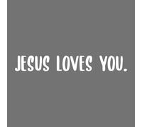 Autocollant Jesus Loves You - 20,3 x 30,5 cm - Adhésif puissant et imperméable - Utilisé pour ordinateur portable, voiture, tasse, ordinateur portable et bouteille d'eau