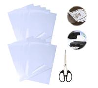 Autocollant Jet d'encre, Transparent Film Autocollant Vinyle A4, 10 Feuilles Papier Autocollant Imprimante, Autocollant en Vinyle Imprimable, Pour Imprimantes laser & Jet D'encre