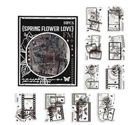 Autocollant Journal Décalcomanie - Autocollant bouteille portable pour scrapbooking | Art Journaling Vintage Décalcomanie | Journal Ledger Book Autocollants pour murs, guitares, valises