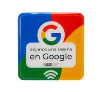 Autocollant JUSTAP pour Google - Autocollant en résine avec NFC pour avis Google | Compatible avec iPhone et Android | Statistiques et Contact | Menu personnalisé | Sans abonnement