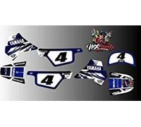Autocollant Kit déco DARK BLUE pour YAMAHA PW50 PW 50 Bleu 50PW Piwi Haute Résistance Qualité Premium + 2 stickers MXSPIRIT offert