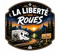 Autocollant La Liberté sur Roues pour Camping-Car et Van | Design inspiré de l'esprit du voyage et de la liberté