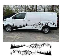 Autocollant latéral de carrosserie pour Toyota, pour ProAce Verso, pour City Mountains Forest Styling Van Camper Graphics Decor Decal Auto Accessories