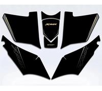 Autocollant latéral du réservoir de Carburant Housse De Protection Antidérapante pour Réservoir De Carburant Autocollant De Traction Latérale pour Y&amaha Xmax 300 2022 2023(Style 9)