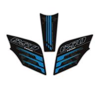 Autocollant latéral du réservoir de Carburant Kit D'autocollants Et De Protections De Réservoir De Carburant Antidérapants pour Suzuki pour V-Strom DL 650XT(Style 1)