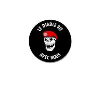 Autocollant Le Diable Rit Avec Nous Légion étrangère Crâne Légion Légion 7 cm #A4766