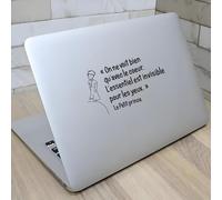 Autocollant Le Petit Prince - "On ne voit bien qu'avec le cœur" - Sticker Motivant et Inspirant - Décoration Murale, Voiture, Ordinateur (12x20.6 cm, 2 pièces)