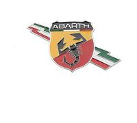 Autocollant Logo Voiture pour Abarth 500 500C 2007-2016, 3D Emblème Badge Sticker pour Voiture Logo Decal Décoration Styling Accessoires,B