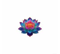 Autocollant Lotus fluorescent pour décoration de salle de bain avec contraste équilibré entre éclairage diurne et faible éclairage