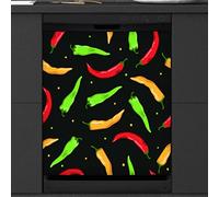 Autocollant magnétique coloré pour lave-vaisselle Motif piment 58,4 x 66 cm