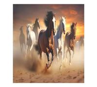 Autocollant magnétique étanche pour lave-vaisselle - Motif cheval qui court - 58,4 x 66 cm