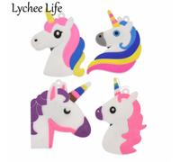 Autocollant Magnétique Licorne De Réfrigérateur, 4 Pièces, Mignon, En Forme D'animal, Décoration De Cuisine Pour La Maison, Diy Bricolage