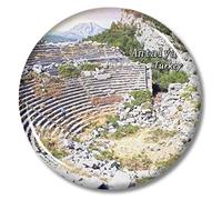 Autocollant magnétique pour réfrigérateur Motif Antalya Turquie 5,7 cm