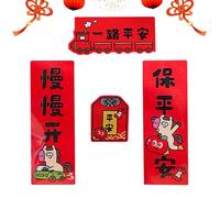 Autocollant magnétique pour voiture - Mini couplet de voiture, couplet porte-bonheur lunaire, Nouvel An, pour extérieur, intérieur, véhicule, porte, camion, SUV