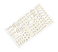 Autocollant métallique en PVC pailleté pour fabrication de cartes, album, scrapbooking, lettres dorées décoratives