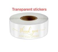 Autocollant MéTallisé Lot de 120 autocollants «Merci for votre commande» for sceller les enveloppes, décorer et décorer vos articles de papeterie.(Gold)