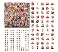 Autocollant mignon de panda roux,autocollants de panda roux | Pack d’autocollants imperméables pour animaux drôles - Autocollant Graffiti Panda rouge, 110 pièces, décorations de fête, décalcomanie éta