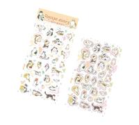 Autocollant mignon en forme de chats pour scrapbooking, journal, décoration adhésive créative avec expressions amusantes, étiquettes de scrapbooking