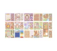 Autocollant Miniature de dessin animé, paysage décoratif en PET pour journal intime, carnet de notes, Album Photo, Scrapbooking, embellissement, petit jeu de pommes de terre