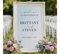 Autocollant Miroir Personnalisé Pour Mariage, Autocollant De Bienvenue Pour Mariage, Autocollants DIY Avec Les Noms Des Mariés, Autocollant En Vinyle Pour Panneau D'entrée(35x57cm)