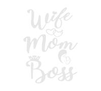 Autocollant « Mom Wife Boss » - Autocollants créatifs pour fenêtre de voiture, pare-chocs, carrosserie de camion