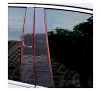 Autocollant Montant Central Colonne Fenêtre Porte B C Pilier Couverture Garniture Poteau PC Matériau pour Subaru pour Forester SJ 2014 2015 2016 2017 2018(Fibre de Carbone)