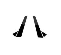 Autocollant Montant Central Garniture Fenêtre Autocollant PC Matériel B C Pilier Poteau Couverture Porte pour A3 S3 8P Sportback 2004 2005 2006 2007 2008~2013(Noir)