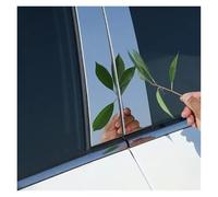 Autocollant Montant Central Pilier Poteau Autocollants Porte Voiture Cadre Fenêtre B C Couvercle Colonne pour pour Mondeo MK4 2008 2009 2010 2011-2013(Argent)