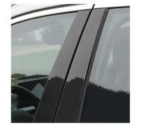 Autocollant Montant Central pour Nissan pour X-Trail T33 2022-2023 6 X Porte Fenêtre Pilier Poteaux Garniture Couverture Autocollant Pièces Extérieures(Fibre de Carbone)