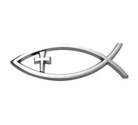 Autocollant motif poisson sauveur résistant aux intempéries pour voiture et ordinateur portable facile à installer