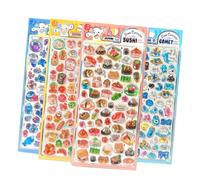 Autocollant motif sushi en relief pour cadeau créatif, jeu sensoriel, activité artistique et décoration d'intérieur, fournitures d'artisanat pour enfants