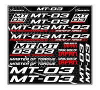 Autocollant Moto, Autocollant Vinyle Moto pour Yama&Ha MT03, Peut êTre Utilisé comme Autocollant pour Le CaréNage du RéServoir D'Essence De La Moto (Rouge+Blanc)