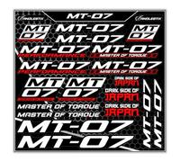 Autocollant Moto, Autocollant Vinyle Moto pour Yama&Ha MT07, Peut êTre Utilisé comme Autocollant pour Le CaréNage du RéServoir D'Essence De La Moto (Blanc)