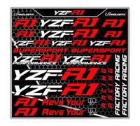 Autocollant Moto, Autocollant Vinyle Moto pour Yama&Ha YZF-R1, Peut êTre Utilisé comme Autocollant pour Le CaréNage du RéServoir D'Essence De La Moto (Bleu)