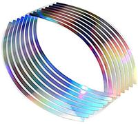 Autocollant Moto, Autocollants de Jante de Roue 16 pièces Réflecteur de Jante de Roue Autocollants Lumineux de Voiture Autocollants de Jantes de Roue Autocollant pour Roues de Moto Voiture (10inch)