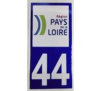 Autocollant Moto immatriculation 44 - Loire Atlantique