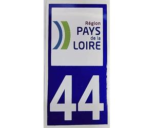 Autocollant Moto immatriculation 44 - Loire Atlantique