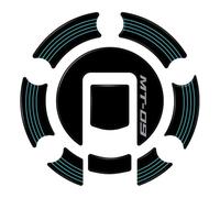 Autocollant Moto pour Protection Latérale De Réservoir De Carburant pour MT-09 MT 09 MT09 2024, Autocollant en Résine Antidérapant AntidéRapants RéServoir(Vert,X-2)