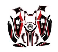 Autocollant Moto pour Protection Latérale De Réservoir pour CFMOTO 700CL-X 700clx Protection De Réservoir Genouillère Protection De Traction ProtéGe-RéServoirs(Rouge)