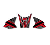Autocollant Moto pour Protection Latérale De Réservoir pour CFMOTO 800MT MT800, Protection Antidérapante pour Réservoir ProtéGe-RéServoirs(Rouge)