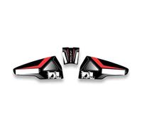 Autocollant Moto pour Protection Latérale De Réservoir pour Suzuki V-Strom DL1050 VStrom DL1050, Protection De Réservoir en Cuir Givré. ProtéGe-RéServoirs(Rouge)