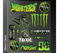 Autocollant Moto Sponsor, Autocollants Réfléchissants en Vinyle, Moto Stickers, Monster Energy Autocollant Pour Motos, Casques, Dirtbikes (FG-GZ01)