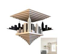 Autocollant mural 3D avec illusion d'optique - Art mural qui remodèle la réalité - Amovible - Pour décoration d'intérieur, bureau, décoration murale géométrique moderne (kaki, 50 x 50 cm)