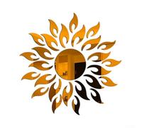 Autocollant mural 3D en acrylique amovible pour décoration d'intérieur, design unique d'art solaire pour intérieur élégant (marron)