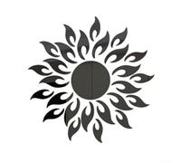 Autocollant mural 3D en acrylique amovible pour décoration d'intérieur, design unique d'art solaire pour intérieur élégant (noir)